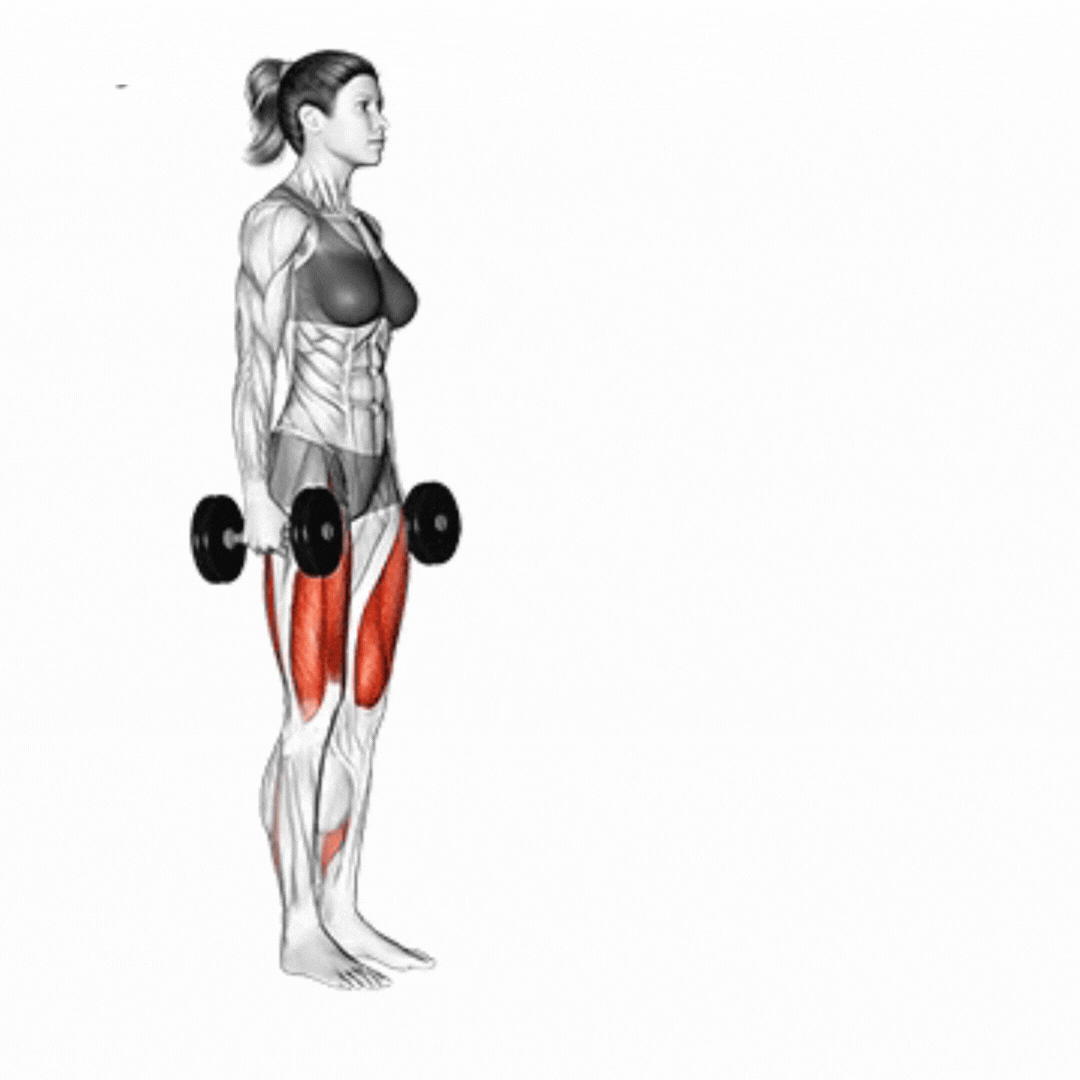 Avanço com Halteres - demonstração