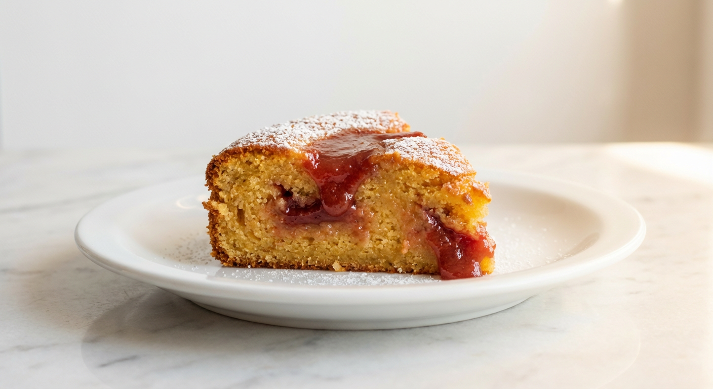Bolo de Fubá com Goiabada