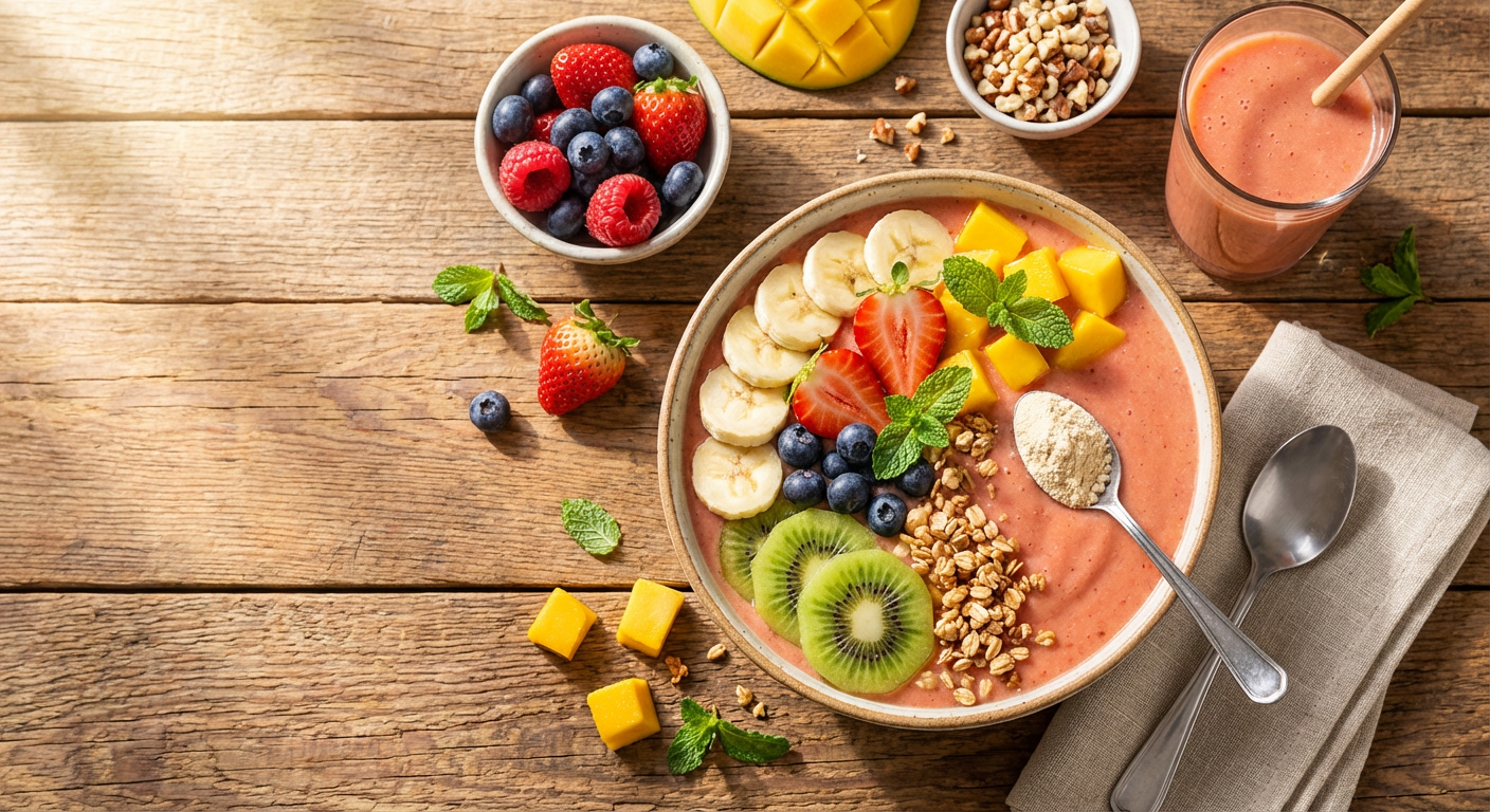 Receita de Vitamina de Whey com Frutas