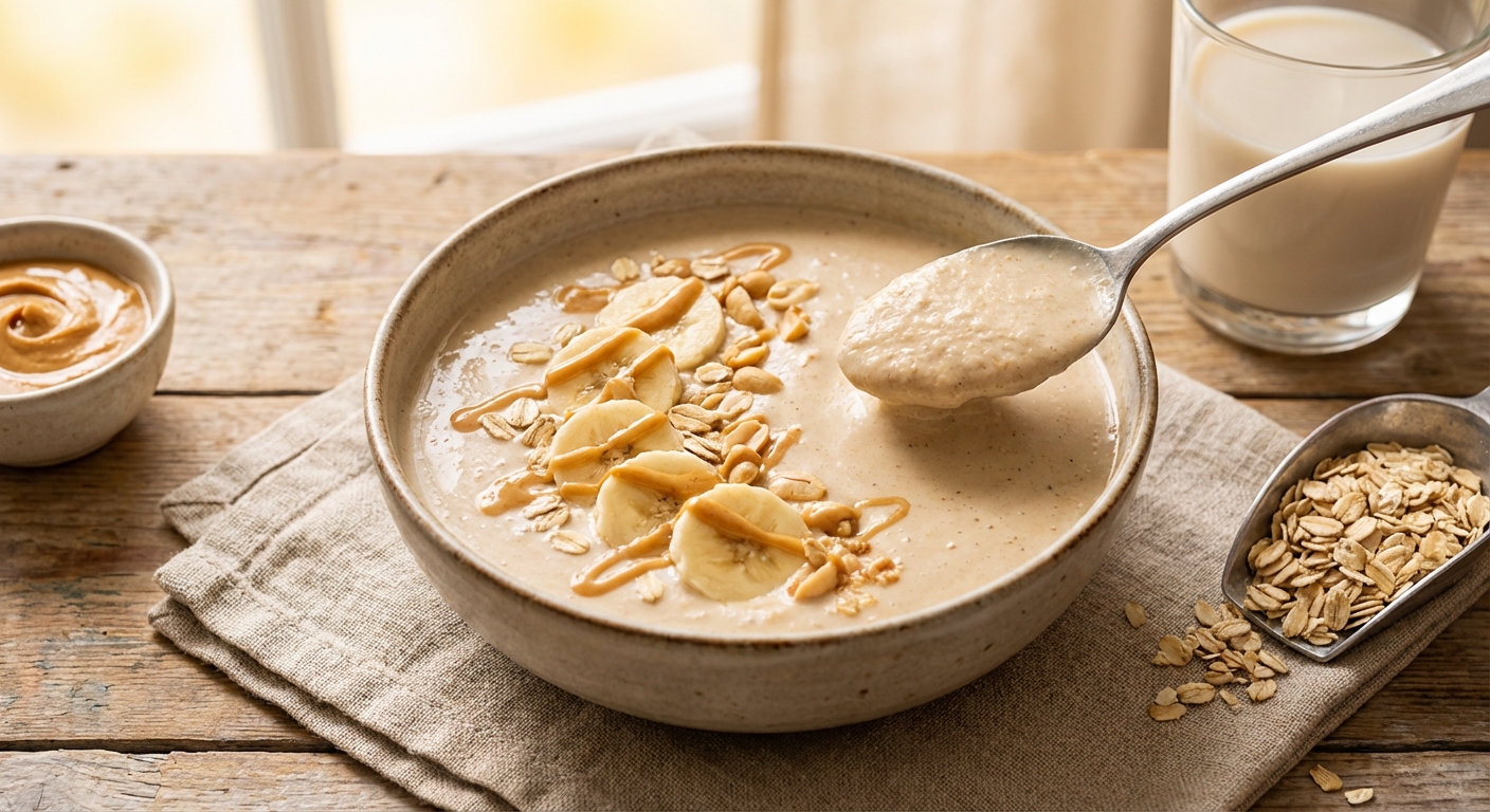 Receita de Shake Hipercalórico de Pasta de Amendoim e Aveia Integral