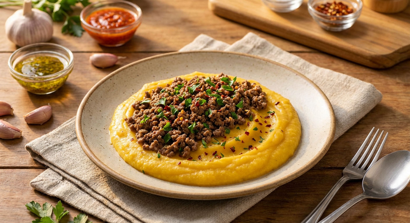 Receita de Meal Prep Proteico: Carne Moída Magra com Purê de Mandioquinha