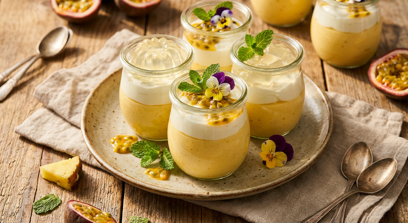 Receita de Mousse de Maracujá Fit com Iogurte Grego e Gelatina Zero