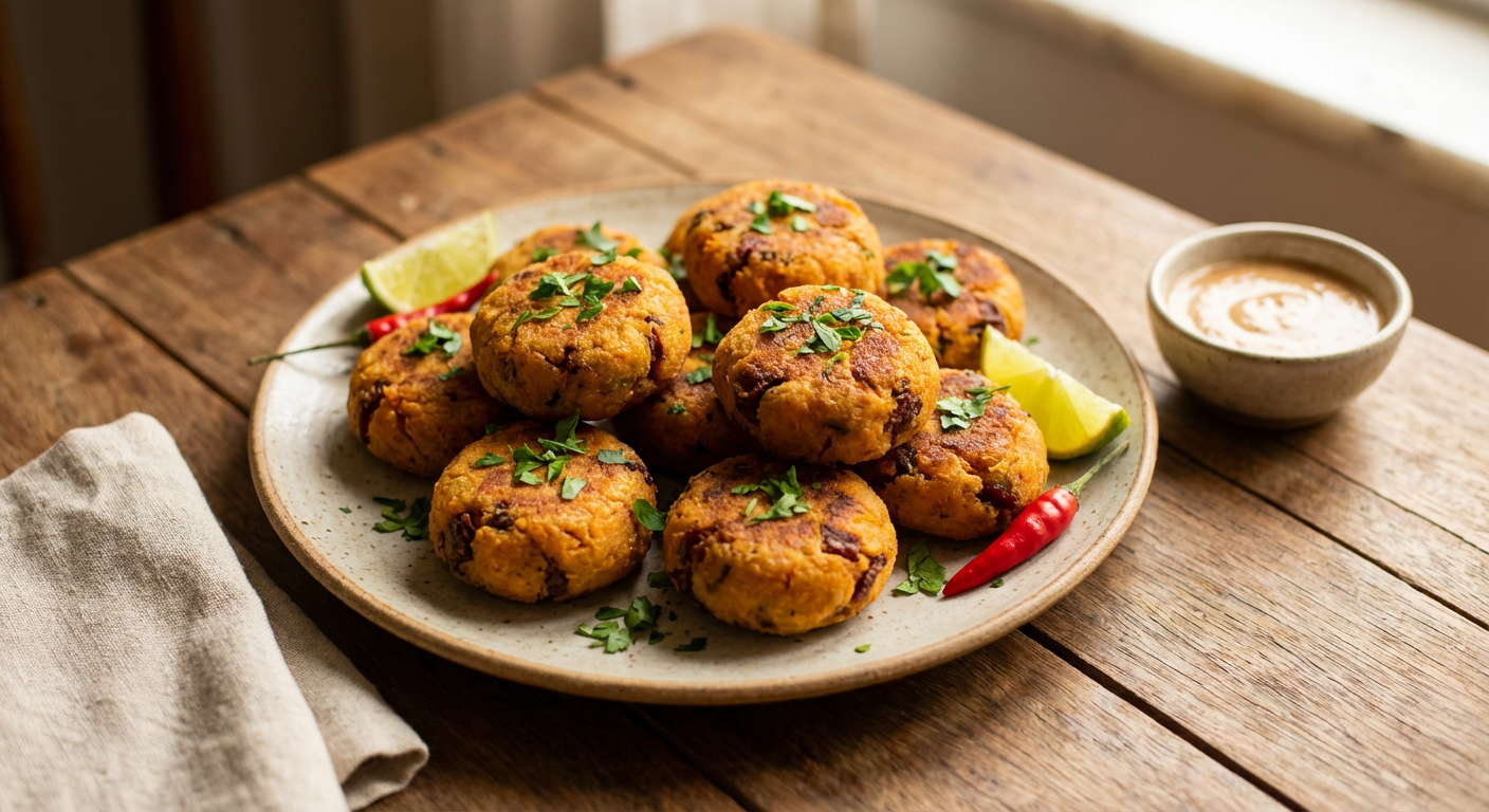 Receita de Bolinhos de Batata Doce com Carne Seca para Congelar