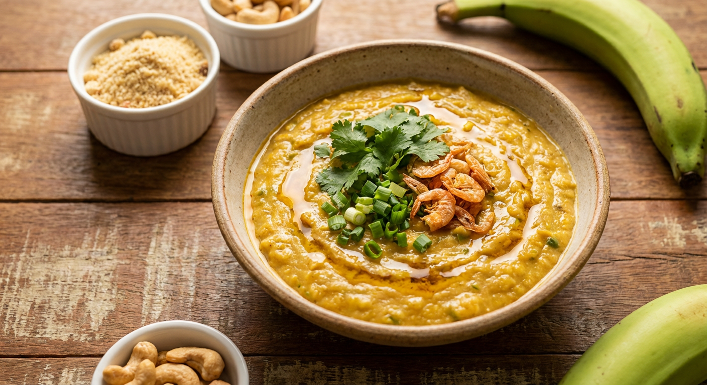 Receita de Vatapá Leve Cremoso com Biomassa de Banana Verde