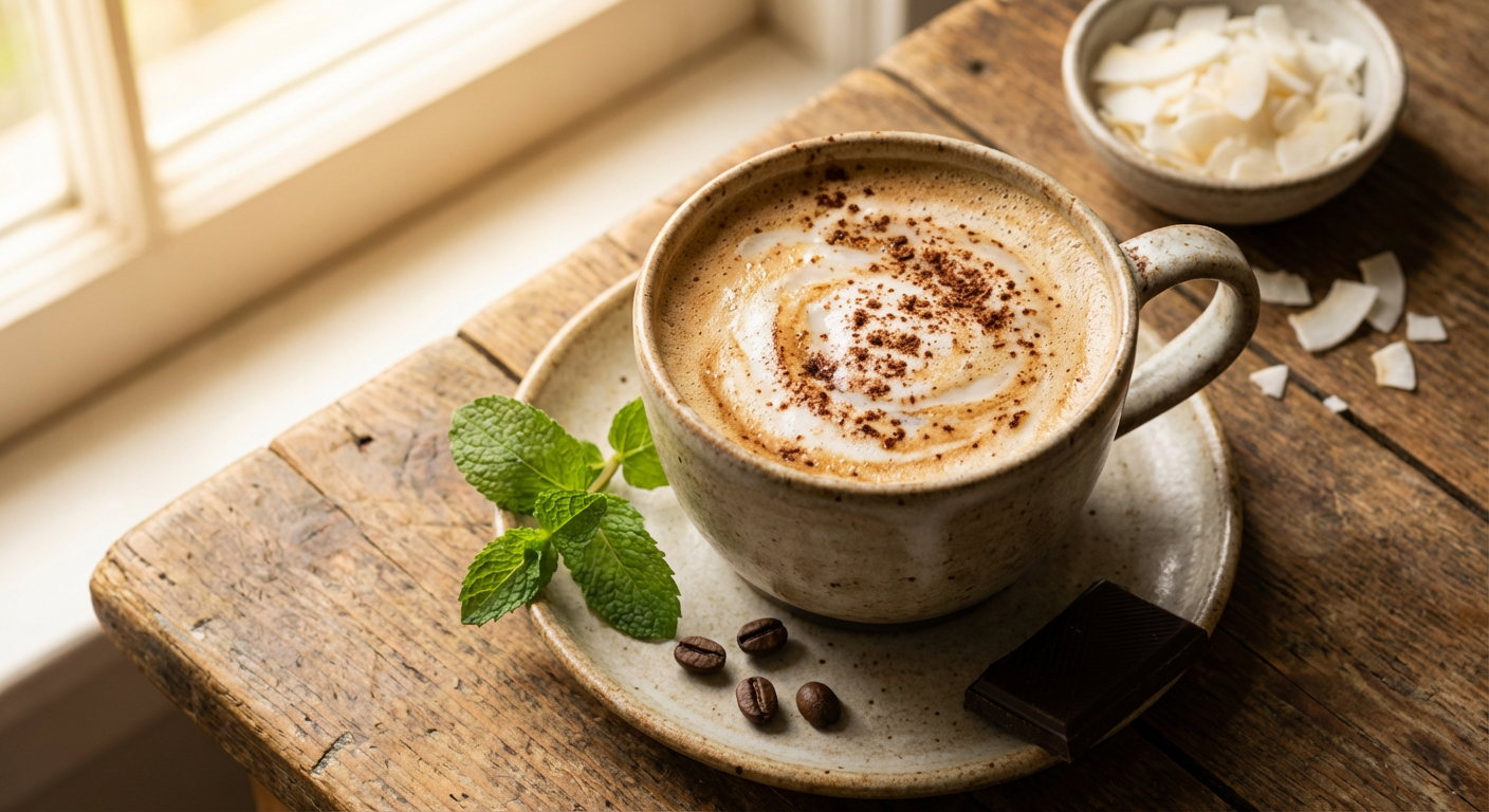 Receita de Café Turbinado com Óleo de Coco e Cacau