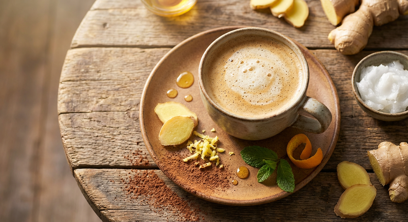 Receita de Café à Prova de Bala com Óleo de Coco e Gengibre
