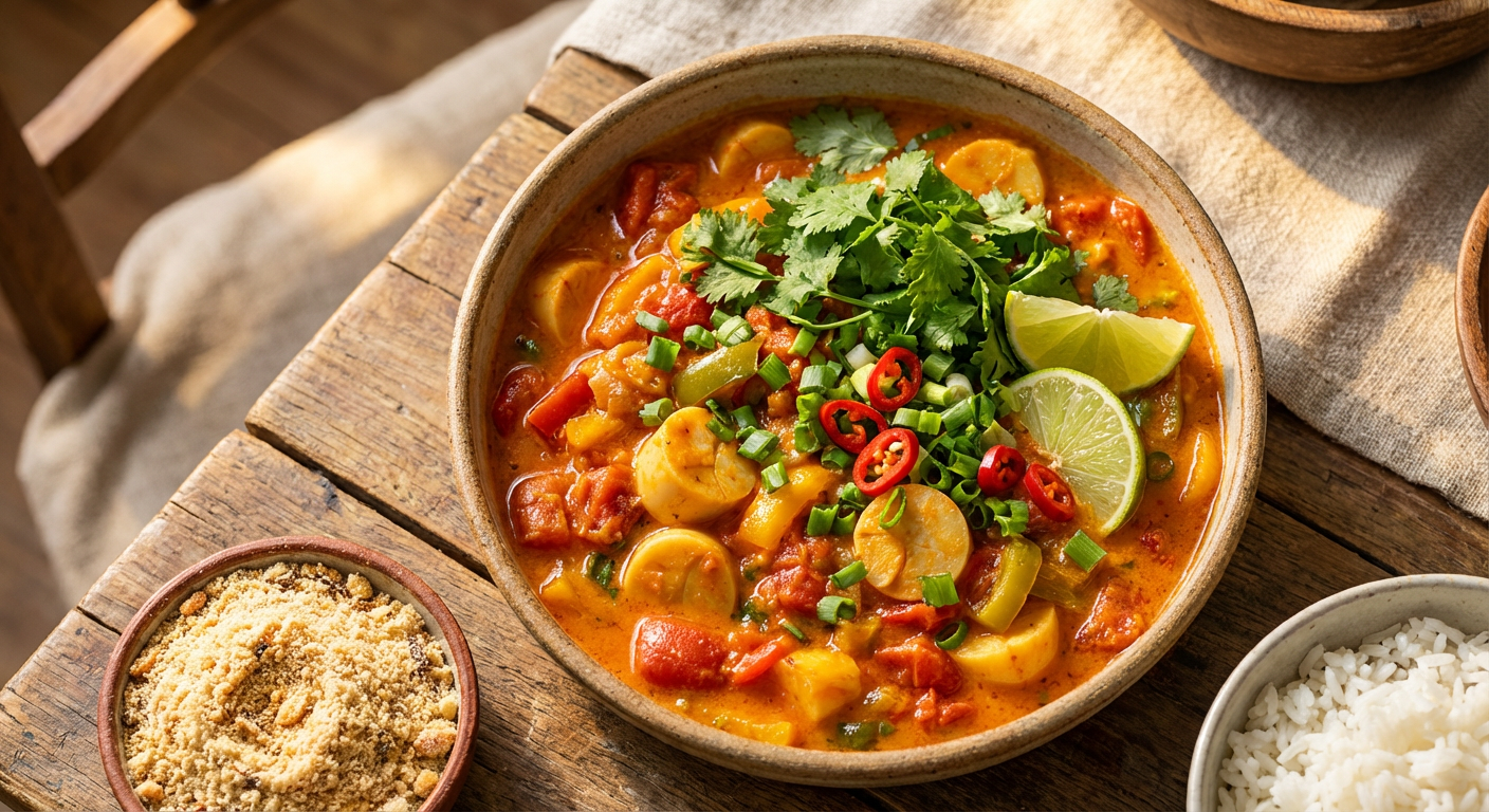 Receita de Moqueca Baiana Vegana de Palmito Pupunha