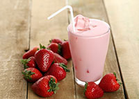 Receita de Vitamina de Morango Proteica