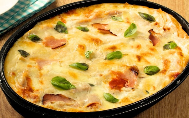 Receita de Lasanha Fit de Presunto e Queijo com Molho de Tomate Caseiro